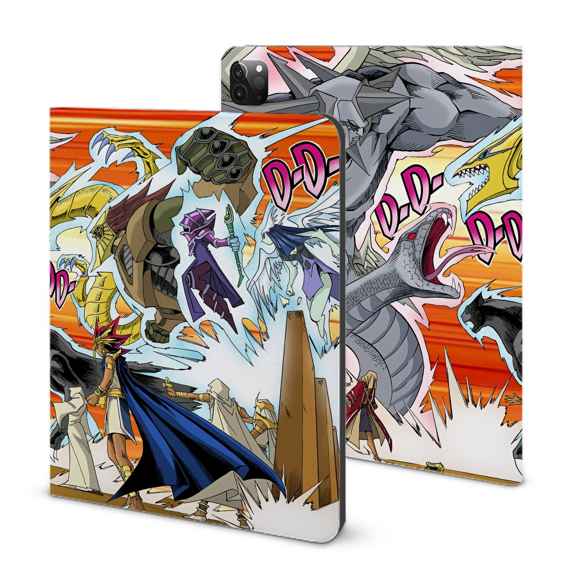 （画像用） 遊☆戯☆王 Yu-Gi-Oh! IPadケース ペンホルダー付き ブックスタイルデザイン